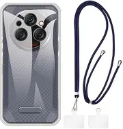 Crossbody/Neck Strap TPU Phone Case Combo Compatible with Oukitel WP35 Pro, Shockproof Protective Cover with Adjustable Lanyard