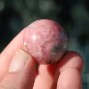 27mm 37g Rhodochrosite Gemstone Sphere, Genuine Rhodochrosite Crystal, Argentina