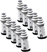 10pcs Mini Lighthouse Resin Crafts Home Decor Ornament The Lighthouse Models Micro Landscape Lighthouse Miniature Lighthouse Decor Sea Theme Decor Resin Lighthouse Large Toy Room/1096