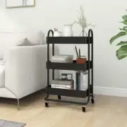 3-Tier Kitchen Trolley Wheels Cart Serving Utility Storage Shelf Rack Organiser