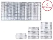36 Pieces 10G/10ML Acrylic Stackable Clear Round Container Jar with Screw Cap