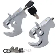 Chrome Luggage Rack Harley Detachable Locking Latch Kit w/ Nut Set For Touring