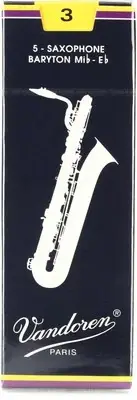 Vandoren SR243 - Traditional Baritone Saxophone Reeds - 3.0 (5-pack)