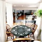 24" Green Marble Mop & Multi Stone Console Bar Coffee Table Home Furniture Decor