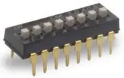 C & K DIP SWITCHES 20Pcs 8-Way 25mA 24VDC SPST Slide Actuator, Through Hole