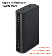 10000mAh Power Bank Mophie Powerstation 5000mAh USB-C Fast Charging Portable