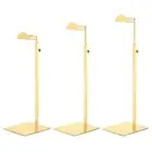 Purse Display Stand Set 3 Pack Metal Adjustable Handbag Rack - Gold