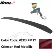 Fits 15-21 Subaru WRX STI Gurney Flap OE Style Trunk Spoiler #CR3 Red Rear Wing (for: Subaru)