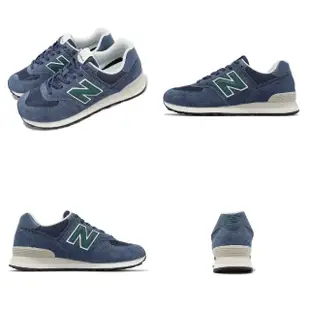 【NEW BALANCE】休閒鞋 574 男鞋 女鞋 藍 綠 麂皮 復古 緩震 運動鞋 NB 紐巴倫(U574SNG-D)