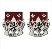 GENUINE U.S. ARMY CREST: 249TH ENGINEER BATTALION - BUILD SUPPORT SUSTAIN