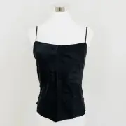 BEC & BRIDGE Classic Silk Cami Top Rouleau Strap Scoop Neck Size 10 NWT $160