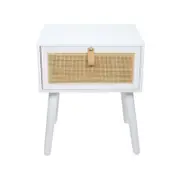 Maine & Crawford Hilla 49cm Bedside Table Furniture - White