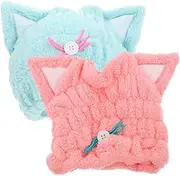 Pcs Women Hair Hats Cartoon Design Hair Caps for Bathing Supple Drying Hats Girl Bathing