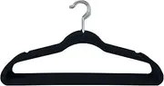 Simplify 10 Super Slim Velvet Huggable Hangers in Black