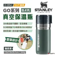 在飛比找Yahoo奇摩購物中心優惠-STANLEY GO系列真空保溫瓶0.47L 錘紋綠 保溫杯