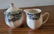 Robert Gordon Pottery COCO Patterned Creamer &Sugar Canister Aust Fine Stoneware