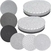 12 Pieces 8" Trivet Mats for Hot Dishes Pots and Pans Heat Resistant Gray