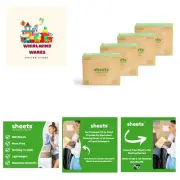 The Largest 200 Laundry Detergent Sheets Plastic Free Fresh Linen Scent Hypoa...