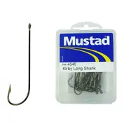 100 x Mustad 4540 1/2 Bronze Long Shank Kirby Fishing Hooks