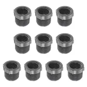 10 Pcs PVC Reducer Bushing G3/4" Male Thread to G1/2" Female Thread, Grey