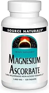 SOURCE NATURALS Magnesium Ascorbate 1000 Mg Tablet, 120 Count
