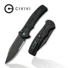 CIVIVI C20038E-1 COGENT Folding Knife, Button Lock Flipper, Part Serrated