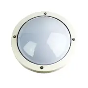 Pierce Round Outdoor White Wall Light