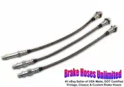 STAINLESS BRAKE HOSE SET Chevrolet Bel Air, 1963 Early