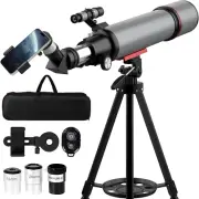 Telescope for Adults High Powered - 90Mm Aperture 600Mm Refractor Telescope for