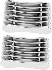 Mikinona 2pcs Silver Nail Brush Holder Stand UV Gel Brush Tool Organizer for Separate Pens Compact Nail Art Pen Rest for Neat Workstation and Easy Access