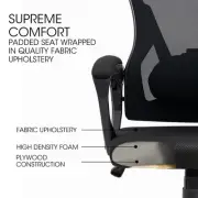 Ergonomic Mesh Office Chair with Lumbar Support, Recline & Headrest, Black