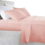 1000TC Luxury Egyptian Cotton Bed Sheet Set - Light Pink