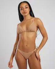 [Topanga] Topanga Women's Tia Triangle Bikini Top in Latte Size 10 10 Latte