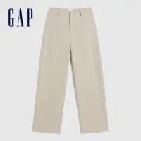 在飛比找momo購物網優惠-【GAP】女裝 刷毛西裝褲-米色(841296)