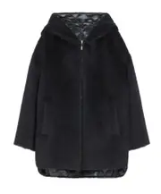 Max Mara The Cube Zip-Up Long-Sleeved Reversible Coat IT40,IT42,IT38 night blue
