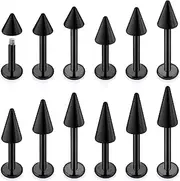 [Ovxznts] Snake Bite Jewelry Surgical Steel Lip Rings Labret Jewelry Monroe Lip Barbell Ring Snakebite Lip Jewlery for Women Men Post Length 6mm/8mm/10mm
