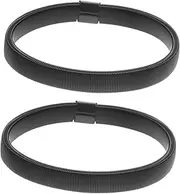 [Minkissy] 2pcs Spring Armband Sleeve Men Shirt Holders for Garter Keeper Flexible Arm Band Holding Sport Armband Zinc Alloy Black