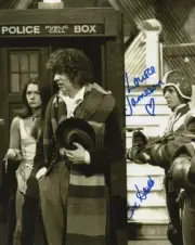 Doctor Who Autograph: LOUISE JAMESON & ERIC DANOT (The Invasion of Time) Signed