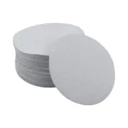 Sandpaper Round Flocking 4.92"x4.92" P320 50 Pcs Gray Hook & Loop Sanding Sheets
