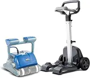 DOLPHIN M400 (Combined Brush) Robotic Pool Vacuum Cleaner for Rough Pool Surfaces, Easy-to-Clean Filter, Up to 12m Pool. Cleans Waterline, Walls, and Floor with Free Caddy