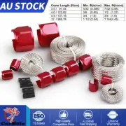 Flex-braid Stainless Steel Braided Hose Sleeve Red Cover Woven Metal Hose Protec