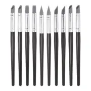10pcs Clay Sculpting Tool Set, Clay Sculpting Rubber Tip Shaping Pen Gray