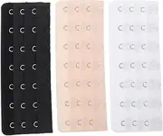 [JEWEDECO] Bra Extender Clips 3 Rows 7 Hooks Bra Band Extender Underwear Extender Soft Elastic Strap