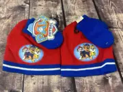 Set Of 2 Nickelodeon PAW Patrol Boys Hat & Mittens Set Chase, Rubble, & Marshall