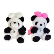 Elastic Panda Hair Scrunchy Updo Headpiece Plush Panda Headband Girl Headdress