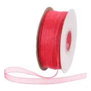 100 Yards 1/4 Inch Red Chiffon Ribbon Sheer Organza Ribbon