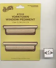WINDOW PEDIMENT - YORKTOWN - dollhouse 1:12 scale #7018 2pcs Houseworks wood
