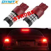 DYNITX 7443 7444 7440 LED Tail Light Bulbs Red Color Strobe Flash Bright Canbus