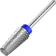 Tungsten Nail Drill Bits 5 in 1 Carbide Nail Drill Bits for Acrylic Hard Gel Cuticle Remove 3/32'' Universal Bits for Efile Nail Drill Machine Manicure Pedicure Salon (Silver Medium Cross Cut)