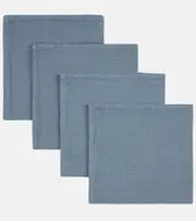 [Once Milano] Once Milano Set of four linen napkins One Size blue